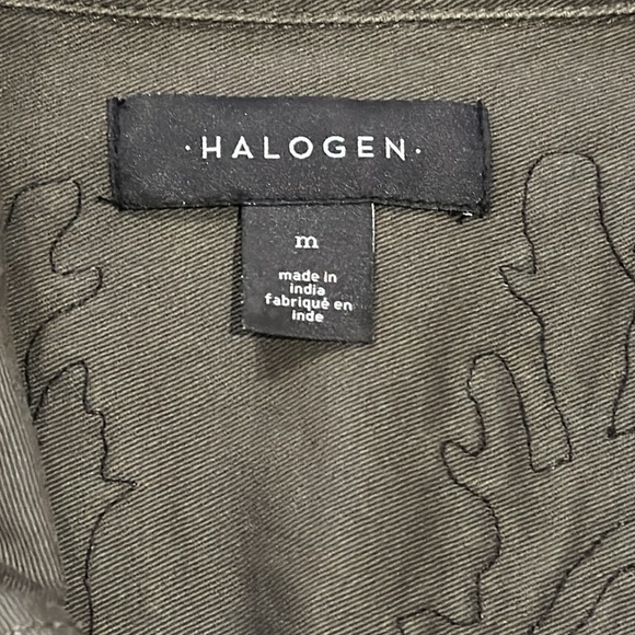 Halogen Long Cargo Jacket, Army Green, Size Medium (179) - Picture 4 of 13